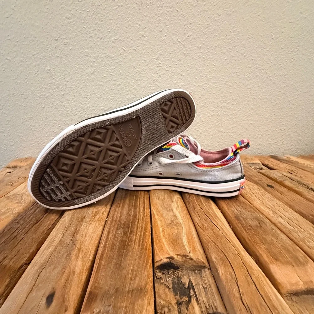 Converse Chuck Taylor All Star Junior 2 Wolf Grey Rainbow Sneakers 669818F